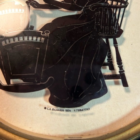 C.A Richards “The Colonial Cradle” 1936 Silhouette - Picture 2 of 9